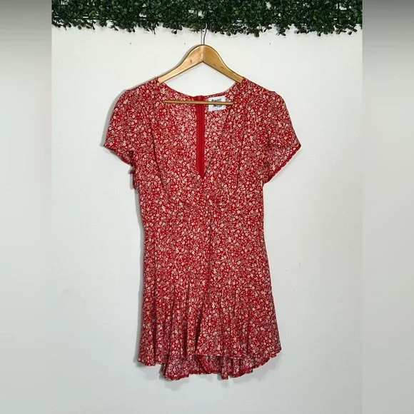 Princess Polly Icona Floral Red Romper Size 8 - Picture 1 of 10
